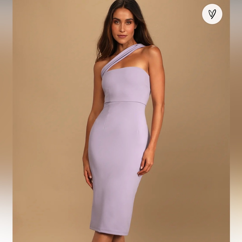 Hold Your Attention Lilac One-Shoulder
Sleeveless Midi Dress